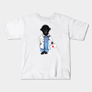 Funny Monkey Doctor Kids T-Shirt